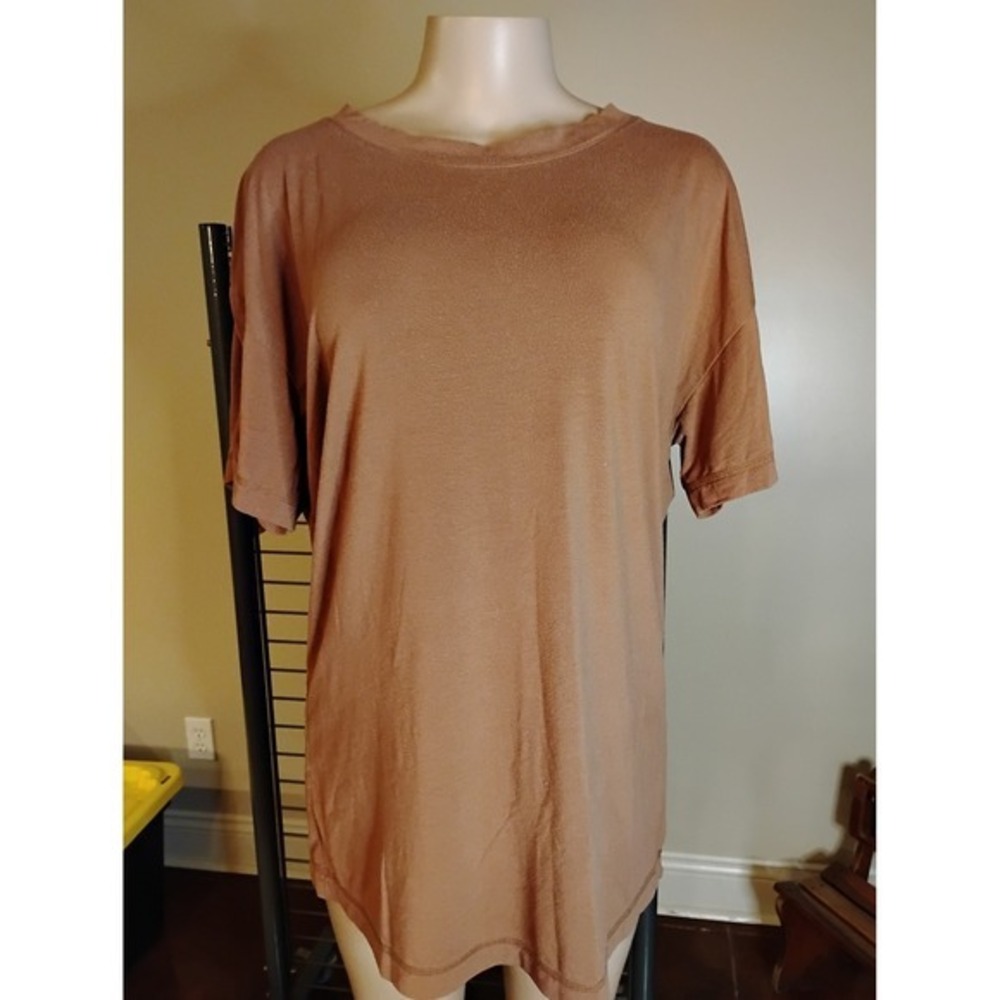 Victoria's Secret Womens Terracotta Brown Crew Neck Short Sleeve T-Shirt Size M